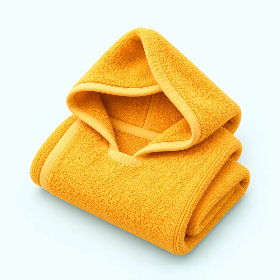 Ilustrație: halat sau poncho cu glugă